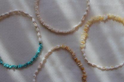 Shell x Stone beads